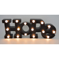 Hope Plastic Letter with LED for Home Decoration